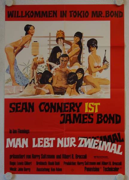 James Bond 007: Man lebt nur zweimal originales deutsches Filmplakat (R70s)